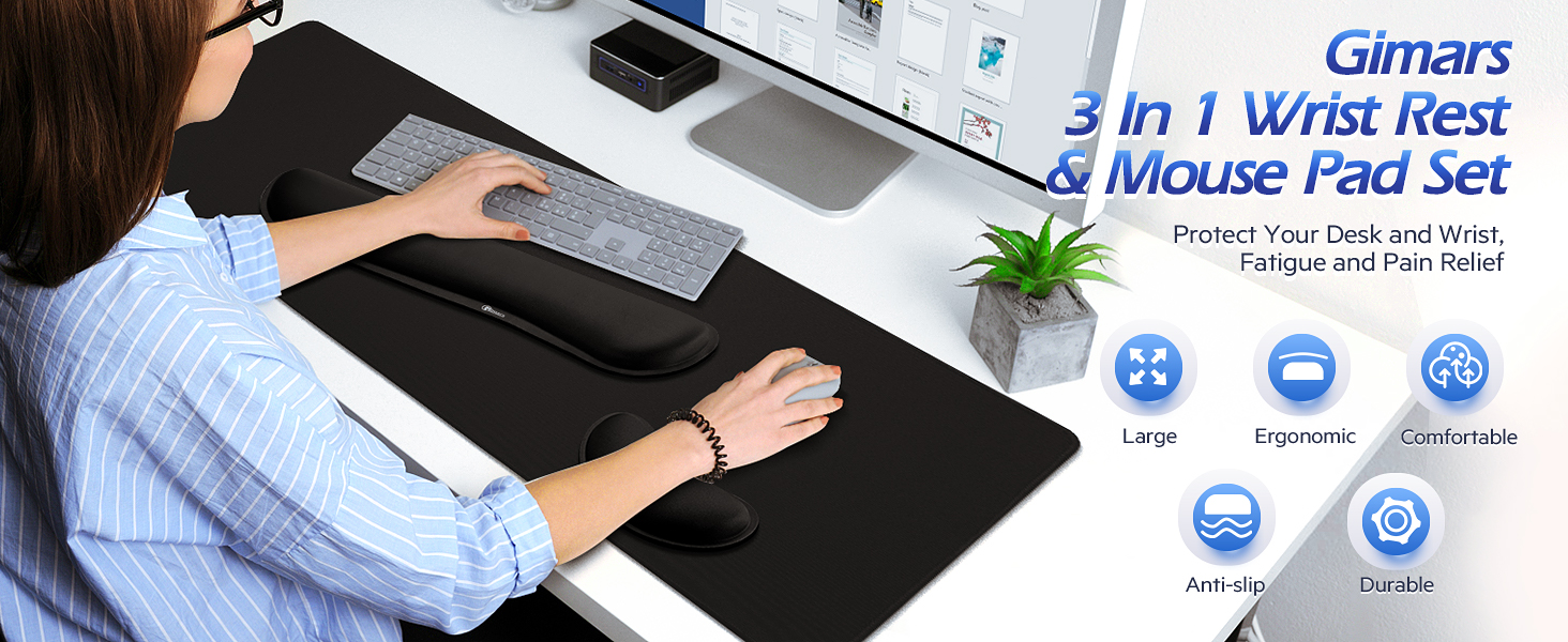 mouse pad and keyboard wrist rest