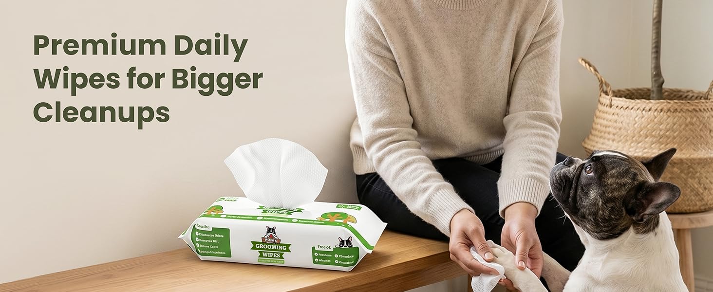 Removes dirt & odor after walks in between baths
