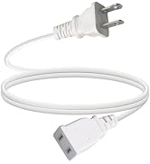 6FT Indoor Power Extension Cord, NISPTt 2 18 AWG 2 Prong 10A 125V Polarized Plug Christmas Light ...