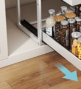 Golener 2-Tier Expandable Pull Out Cabinet Organizer - 21“ Deep Slide Out Drawers for Kitchen Cab...