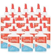 Liquid Glue (24 Pack) - 4 oz Washable School Glue, White Glue Bottles, Glue Bulk, Non-Toxic Liqui...