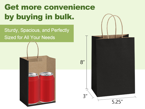 Small paper Bags black