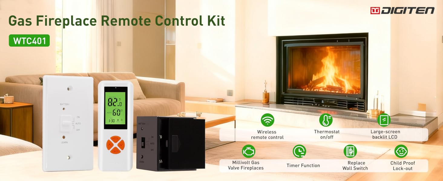 gas fireplace remote control kit