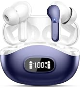 Wireless Earbuds, Bluetooth Headphones 5.4 HiFi Stereo, Ear Buds with 4 ENC Noise Cancelling Mics...