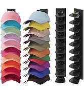 YOUDENOVA Hat Organizer for Baseball Caps, 2 Pack Hat Rack for Wall, Black | Hat Organizer Holds ...