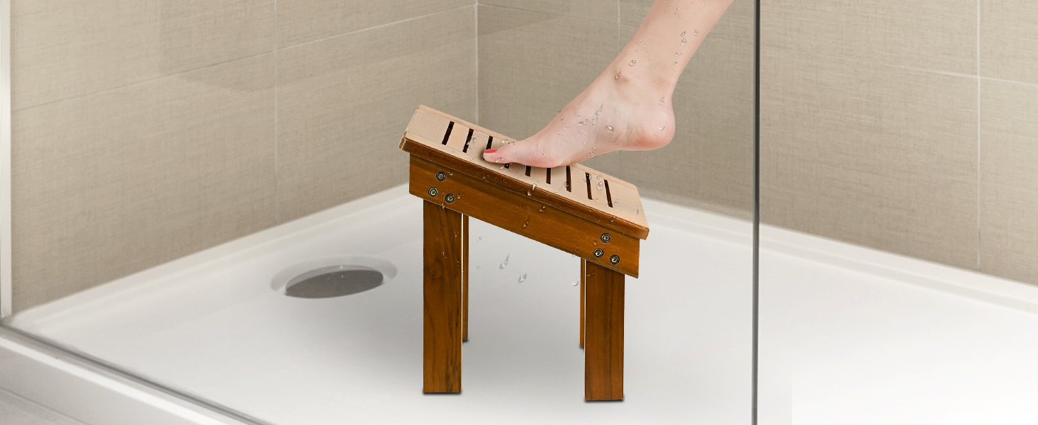 teak shower stool