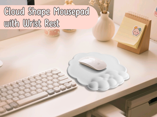 Cloud shape Mousepad with Wrist Support