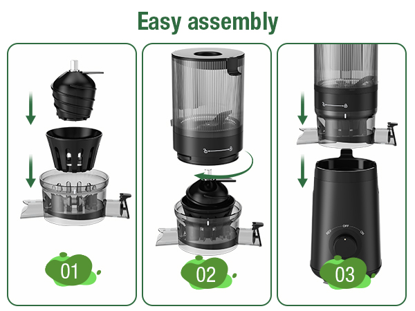 TUUMIIST Cold Press Juicer with 5.3" Extra Large Feed Chute Fit Whole Fruits & Vegetables
