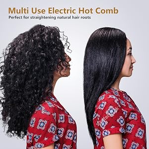 hair stove,hot comb cheap,heating comb hair straightener,ceramic straightening comb,small hot brush,