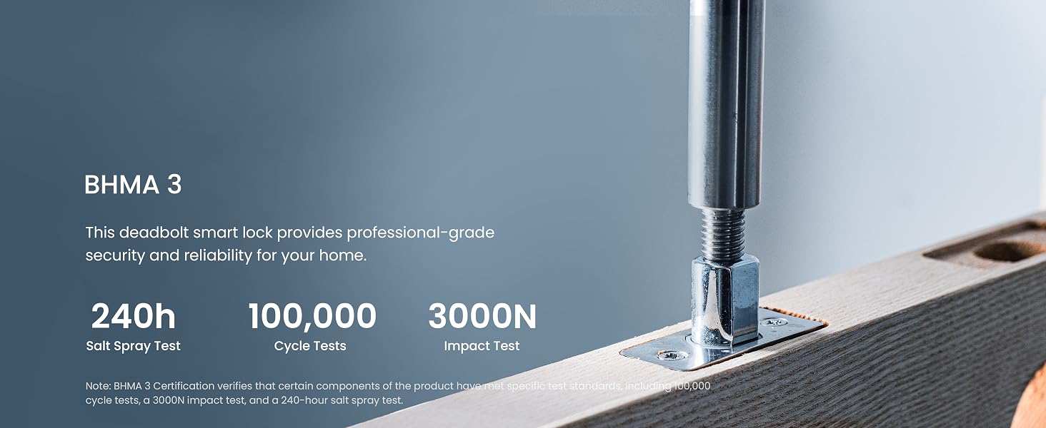 BHMA Grade 3 Certified
