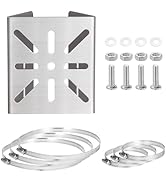 Hoowen Stainless Steel Camera Pole Mount Bracket Outdoor, Universal Security Cameras Brackets wit...