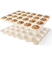 Ruinovate Silicone Muffin Pans for Baking Nonstick 2 Pcs, 24 Cup Mini Cupcake Pan, Food-Grade Sil...