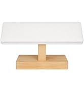 RQQM Wooden Watch and Bracelet Display Stand, T-Bar Jewelry Holder Organizer Rack with Wooden Bas...