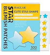 BAGLAK Star Shape Pimple Patch -300 Patches - Yellow & Blue, Hydrocolloid Spot Dots - Blemishes P...