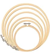 BigOtters 6PCS Embroidery Hoops, Bamboo Circle Cross Stitch Hoop Ring 4.7 Inches to 10.6 Inches C...