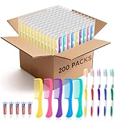 Disposable Toothbrushes with Toothpaste and Comb in Bulk, Individually Wrapped Soft Bristle Trave...