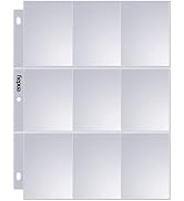 Card Sleeves Clear, Top Loading 9 Pocket Trading Card Pages, Baseball Sports Card Protectors Slee...