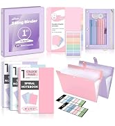 School Supplies Set – 3 Ring Binder, Spiral Notebooks, Folders, Tabbed Dividers & Pencil Pouch – ...