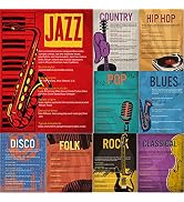 Music Genre Posters Music Bulletin Board Set Music Posters for Classroom Musical Education Poster...
