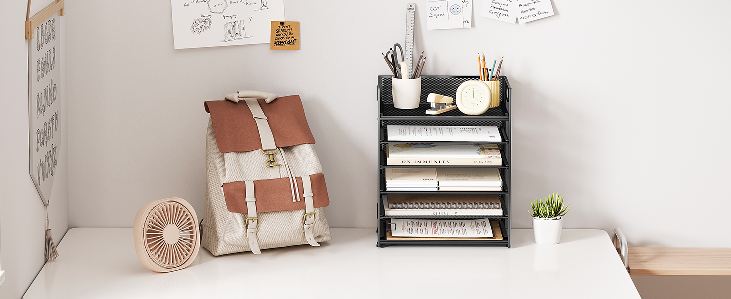 file organizer on the desk