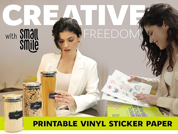 Printable Vinyl Sticker Paper for Inkjet Printer and Laser