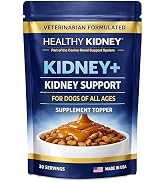 Kidney+ Dog Kidney Support Supplement Food Topper w/Omega 3, Prebiotics, Fiber, Kidney Support fo...