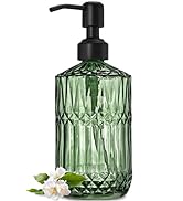 JASAI 18Oz Green Soap Dispenser with Black Rust Proof Pump, Refillable Kitchen soap Dispenser wit...