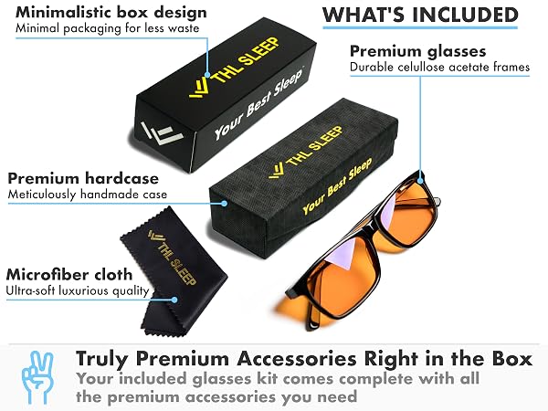 Blue light blocking glasses kit included amber blue light blocker glasses