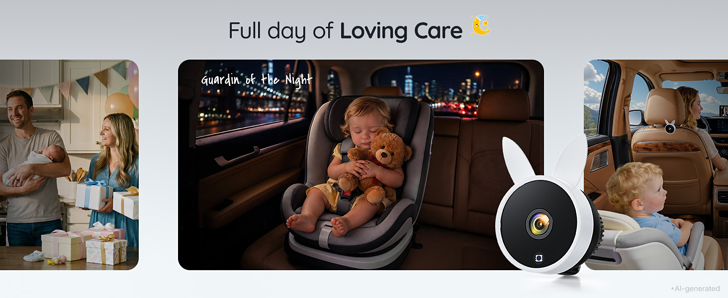 Dual Car Camera Baby Monitor for 2 Kids Baby Car Mirror Rear Facing