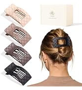 Amlaidu Medium Flat Hair Claw Clips for Women Thin Thick Hair, Duckbill Strong Hold Non Slip Squa...
