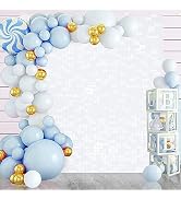 Iridescent White Shimmer Backdrop Wall Background Decor for Birthday Party Wedding Anniversary St...