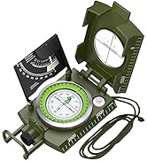 Proster IP65 Compass Hiking Survival - Lensatic Sighting Compass for Camping Navigation, Compass ...