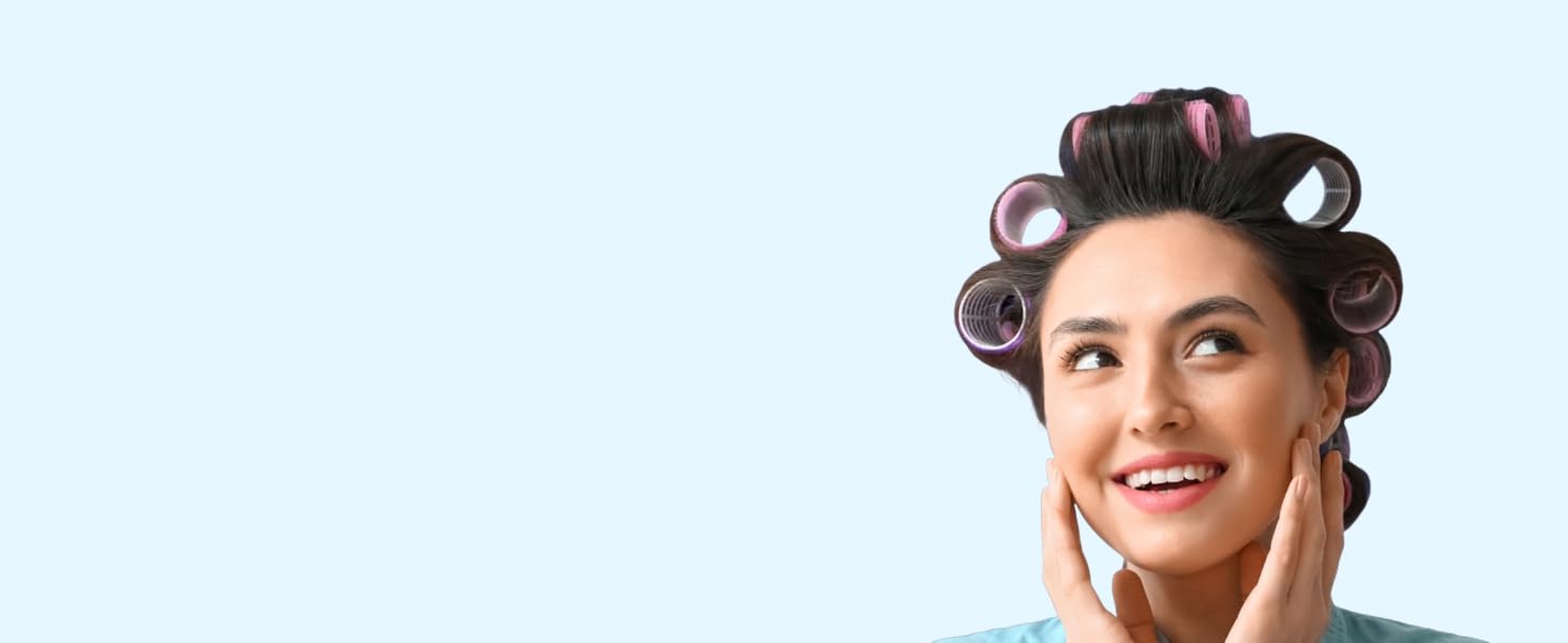 Woman with rollers