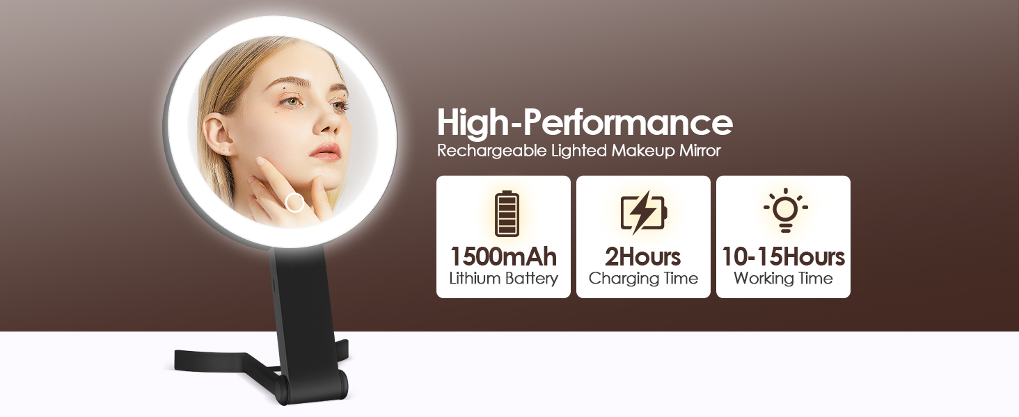 hand held magnifying mirror