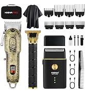HIENA PRO Barber Clipper Set & Trimmer Kit for Men, Professional Electric Foil Shaver and Beard T...