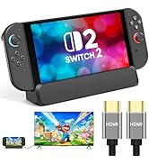 RREAKA for Nintendo Switch 2 Dock Station, Portable TV Docking Station with 4K@60Hz HDMI Output, ...