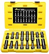 Topec 16 SAE Metric Piece Locking Lug Master Key Set, Wheel Lock Removal Kit for the Purpose of E...