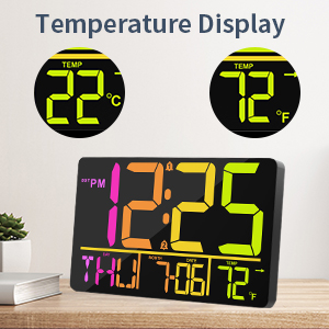 wall clock with temperature