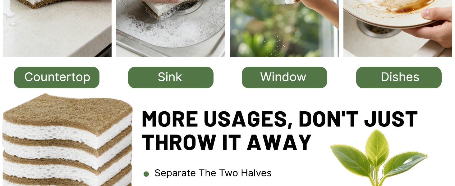 Biodegradable Kitchen Dish Sponges