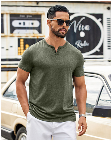 button neck t shirts