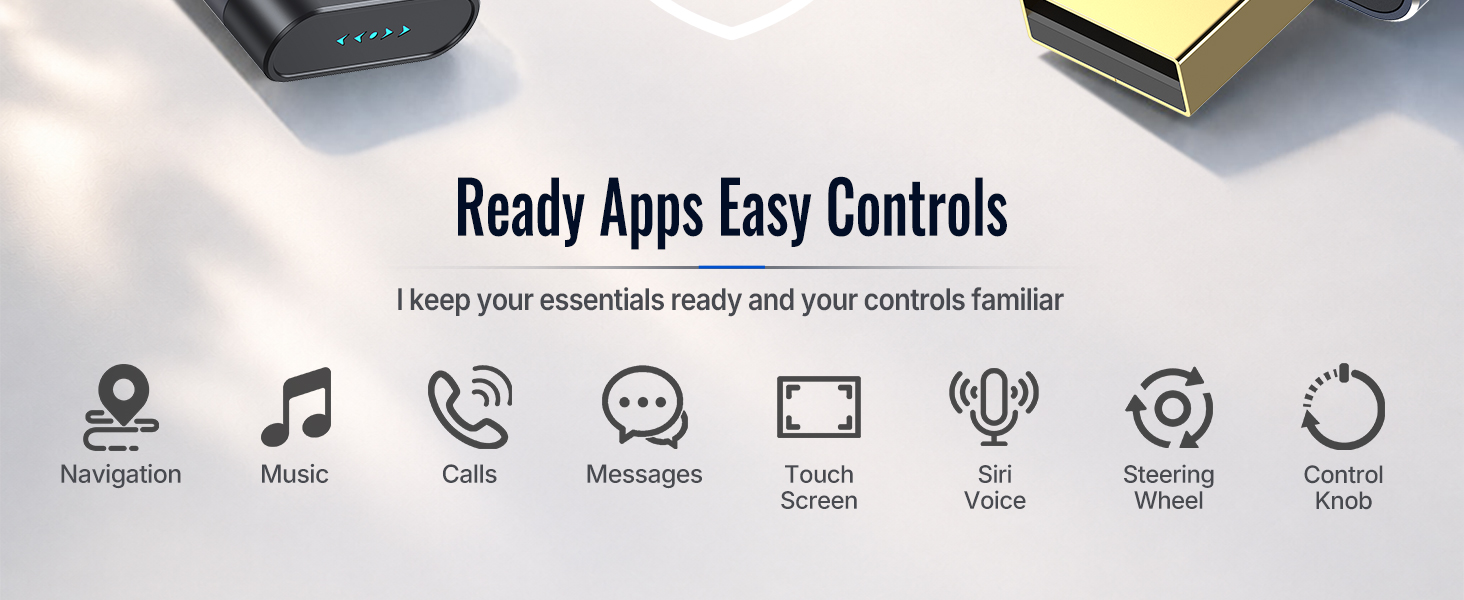 Bluetooth CarPlay dongle lets drivers access apps and voice control on the road.