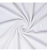 Q&J Fabric Co. 5 Yards Nylon Spandex Fabric 82% Nylon 18% Spandex White Fabric by the Yard 59 inc...