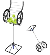 KeruRome Tennis Ball Hopper 80 Balls Automatic Collector Tennis Ball Retrievers Rolling Collector...