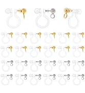DICOSMETIC 28Pcs 2 Colors Plastic Earrings Clips Stainless Steel Earring Converter U Type Earring...