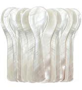 ThougrLyh Caviar Spoon 12pcs Mother of Pearl Spoons for Caviar Ice Cream Sauce 3.54 Inches Shell ...