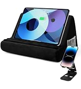 Sttargxing Soft Tablet Stand Pillow with Pocket,Adjustable 3 Viewing Angle,Lazy Holder for Bed So...