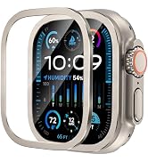 YMHML for Apple Watch Ultra 2 Screen Protector Case 49mm, 2023 Titanium Alloy Frame with Tempered...
