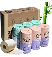 Home Nurse 100% Unbleached Bamboo Toilet Paper, 4-ply 12 Rolls, Organic Natural Plant Toilet Pape...