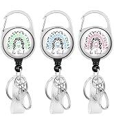 Gctriki 3 Pack Rainbow Badge Reels, Work Badge Holder Retractable Clip | Heavy Duty Carabiner Cli...