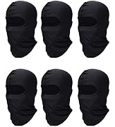 SATINIOR 6 Pcs Ski Mask Cover Balaclava Full Face Mask Summer Face Cover UV Windproof Balaclava f...